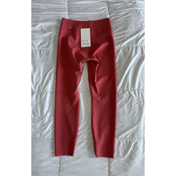 NEW Lululemon GLOW UP HR TIGHT 25" Size 8 Dessert Red Compression Leggings NWT - Picture 5 of 8